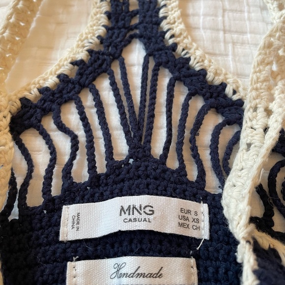 Mango MNG Handmade Crochet Maxi Dress Vacation Resort - Picture 9 of 10